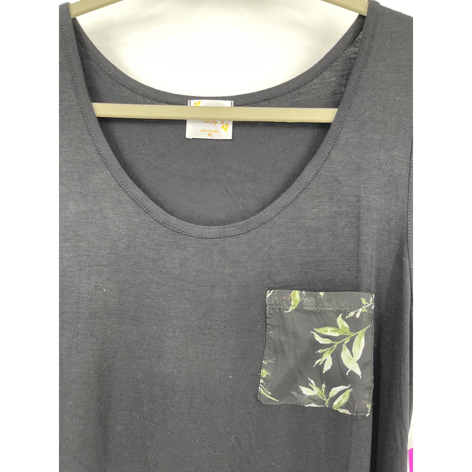 Sirenlily Maternity Womens Black Floral Back Sleeveless Blouse Shirt Top New Xl — image 4 of 8